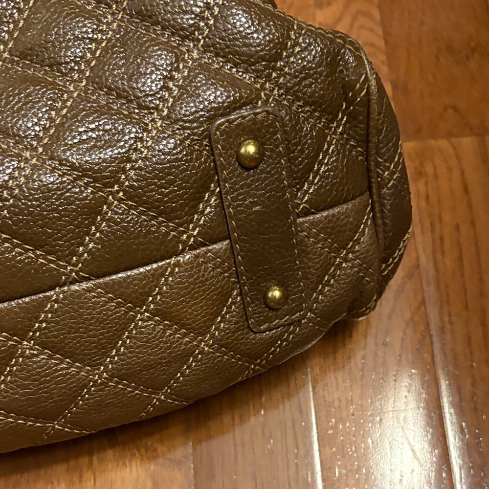 Marc Jacobs Quilted Leather Satchel in Brown with Gold Hardware - Picture 7 of 11
